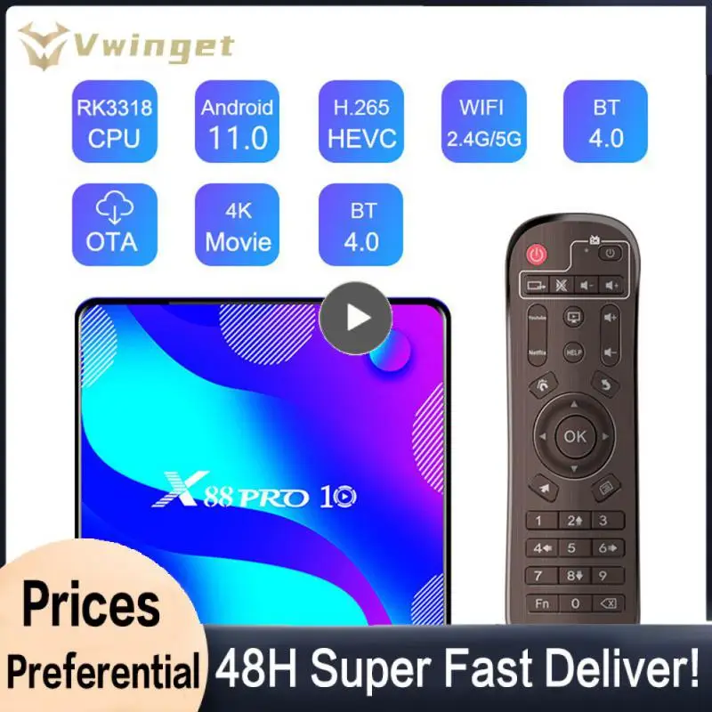 

Android 11 TV BOX 2.4G&5.8G Wifi 16G 32G 64G 128G 4k 3D TV Receiver Media Player HDR High Quality Fast Set Top Box