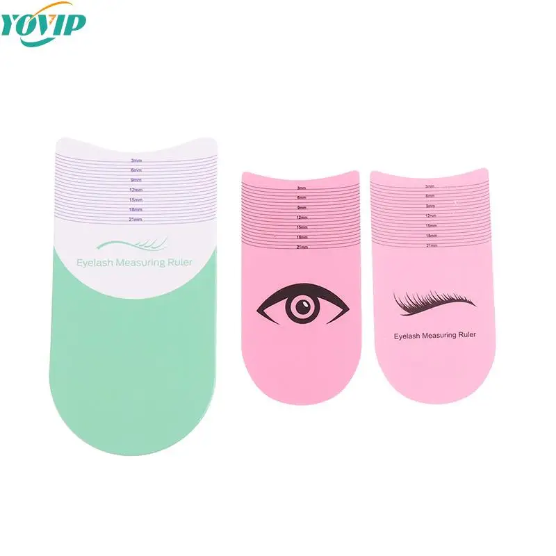 

5PCS Eyelash Length Measuring Ruler Portable Eyebrow Soft Plastic Ruler Makeup Tool 3-21mm Eyelash Extension Growth Accessory