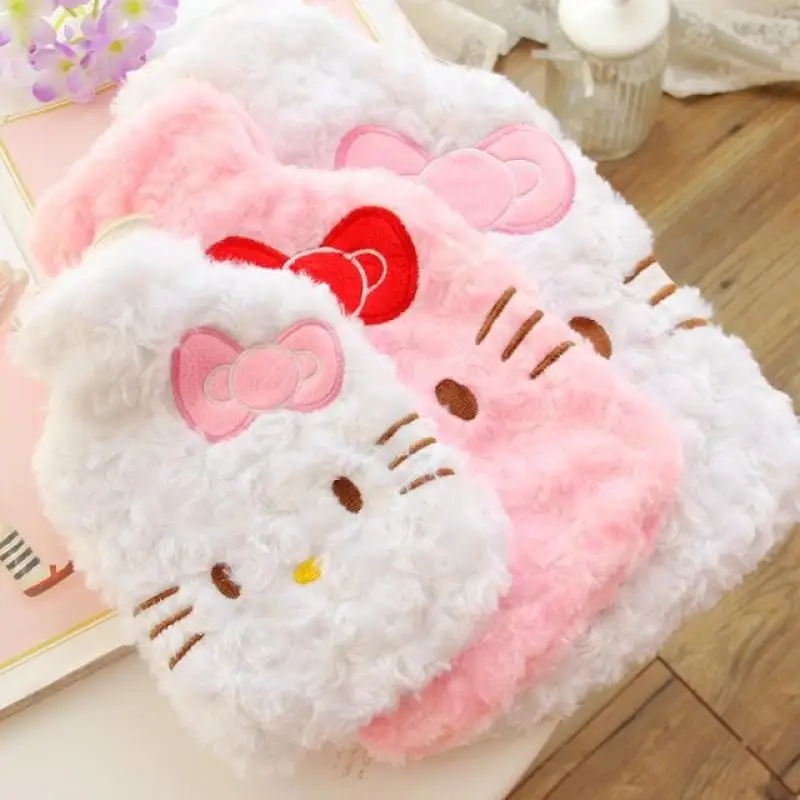

Kawaii Sanrio Cartoon Plush Water Injection Hot Water Bag Warm Winter Cute Hello Kitty Hand Warmer Creative Birthday Gifts