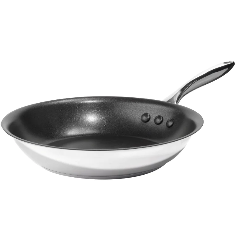 

12" Stainless Steel Earth Pan by Ozeri with ETERNA, a 100% PFOA and APEO-Free Non-Stick Coating