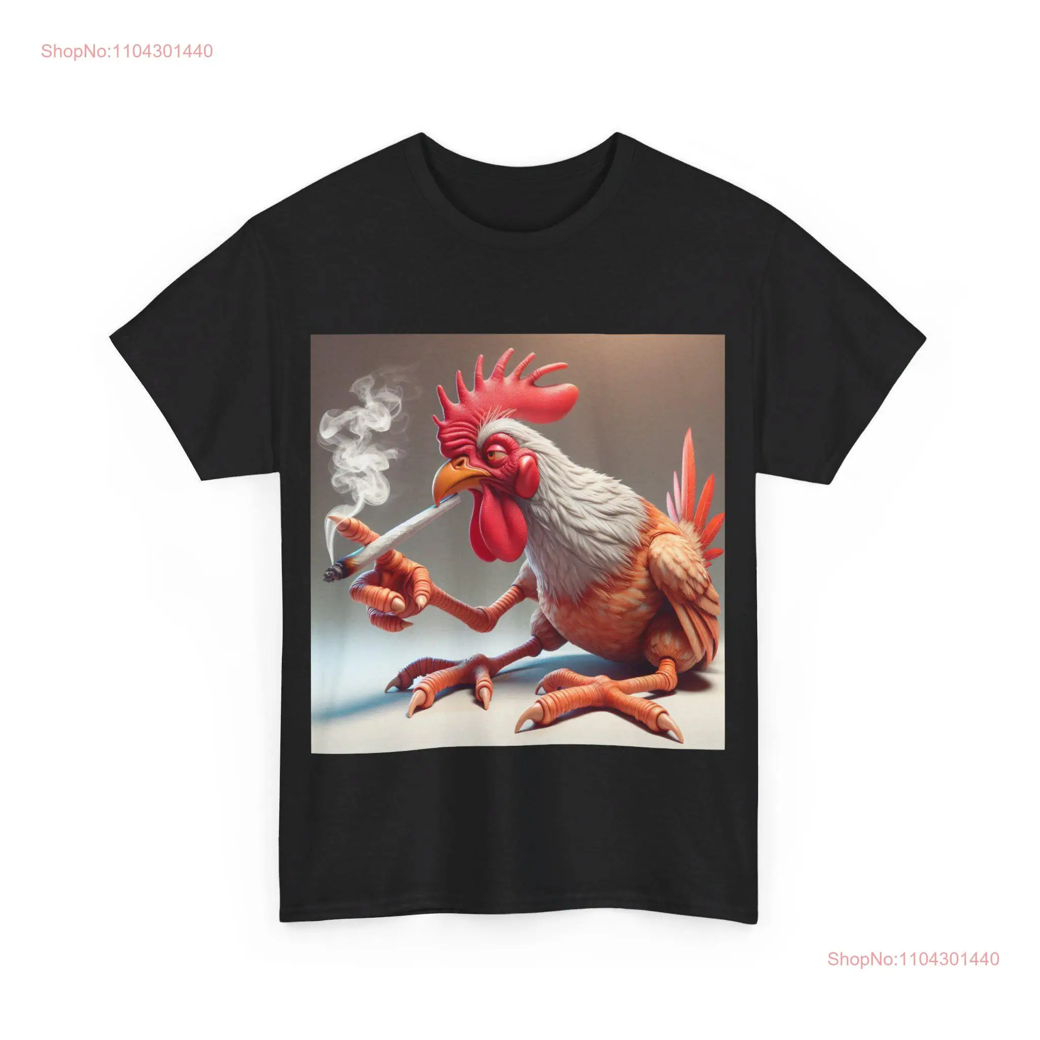 Baked Chicken Fried Stoned Rooster Heavy Cotton T Shirt long or short sleeves
