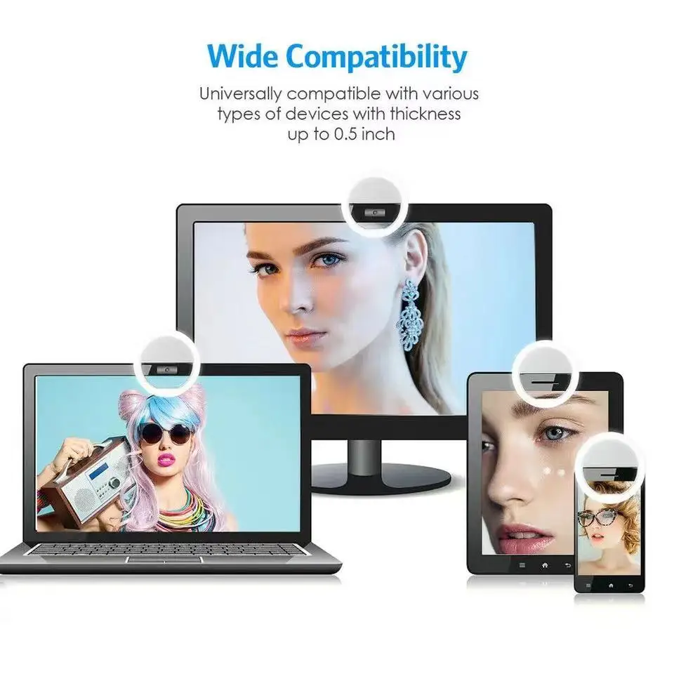 Оригинальное женское кольцо для селфи с новинкой лампа макияжа мобильных