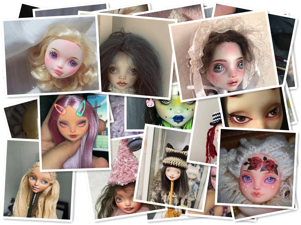 

monsters high school Ever After High Doll Head Girl Dressing DIY Toy Parts Children Christmas Gift Favor