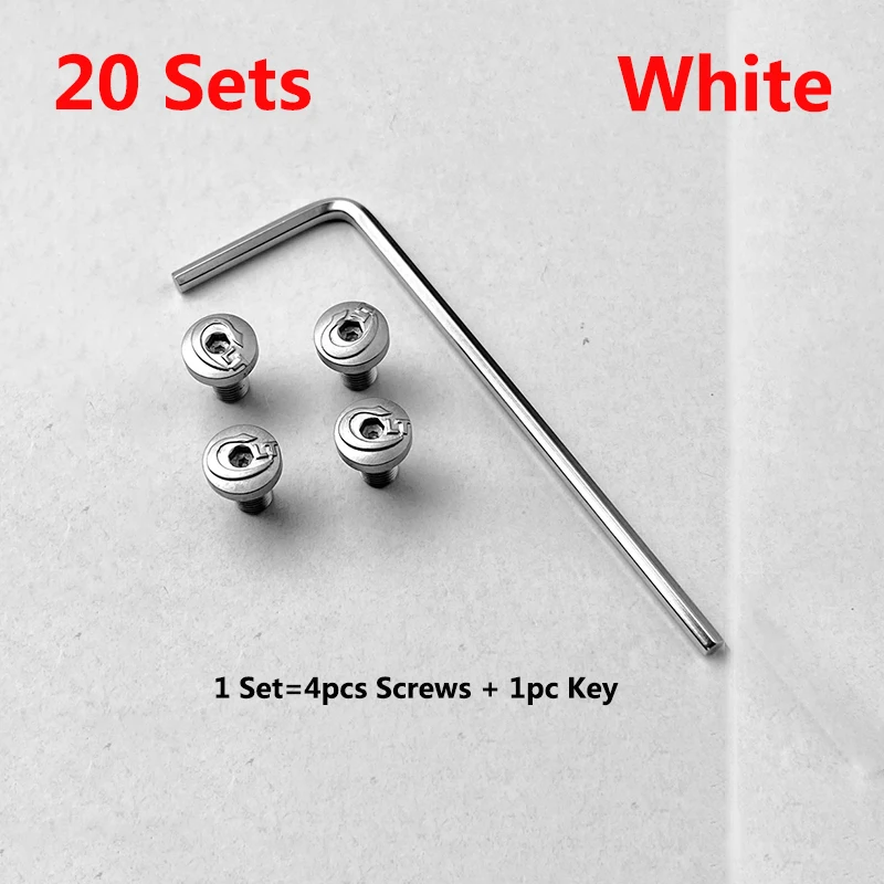 

20 Sets 1911 Grips M4 Thread Screws CNC Machined from 416 Stainless Steel With T8 Torx Keys DIY Making Replace Accessories Nails