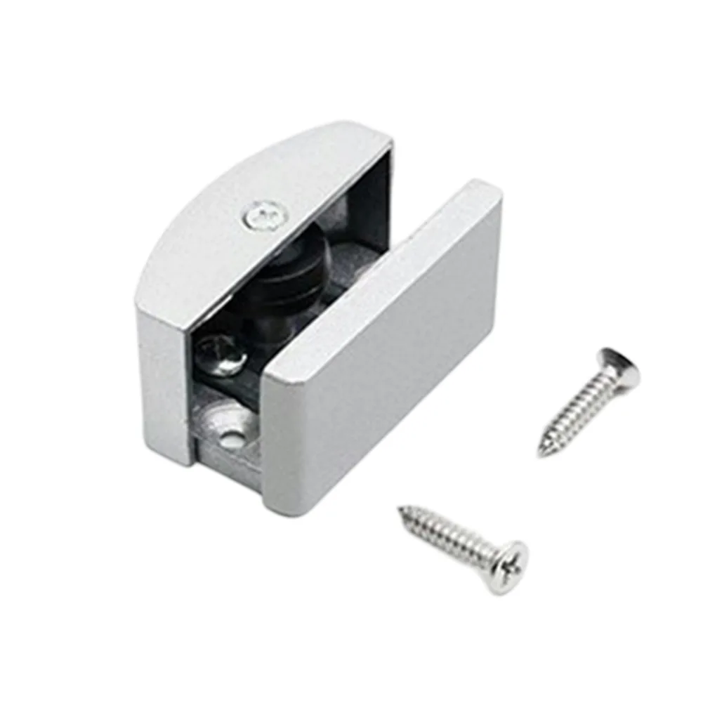 1 шт. стеклянная дверь с фиксированной основой, стеклянная направляющая для раздвижной двери, напольная направляющая, регулируемая с плюшевой подкладкой, направляющая для пола из цинкового сплава