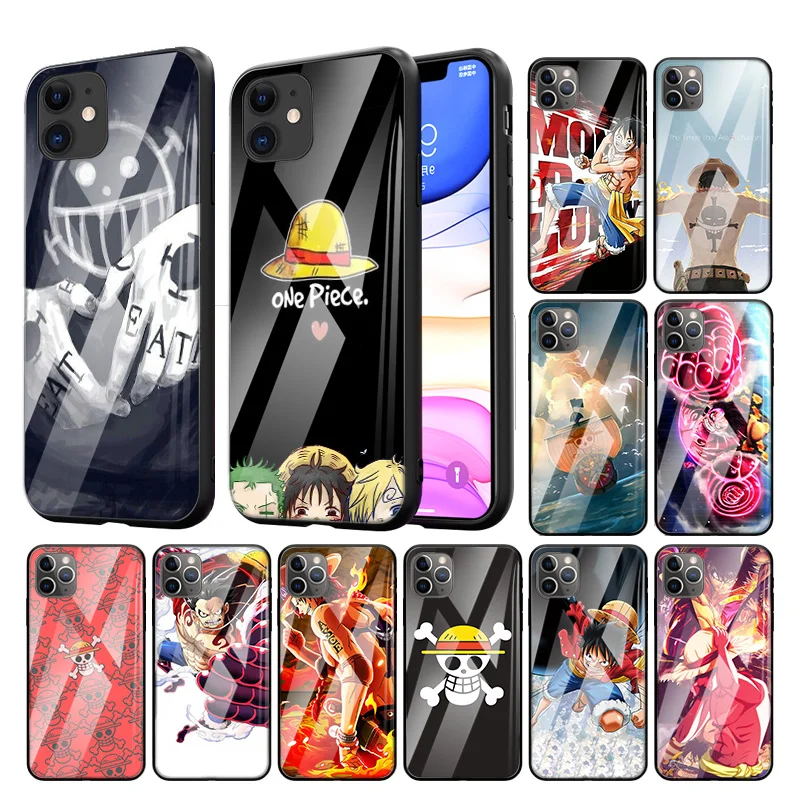 Чехол из аниме-стекла для Apple iPhone 11 12 mini 13 Pro 7 8 X XR XS Max 6 6S Plus SE 2022 чехол телефона с