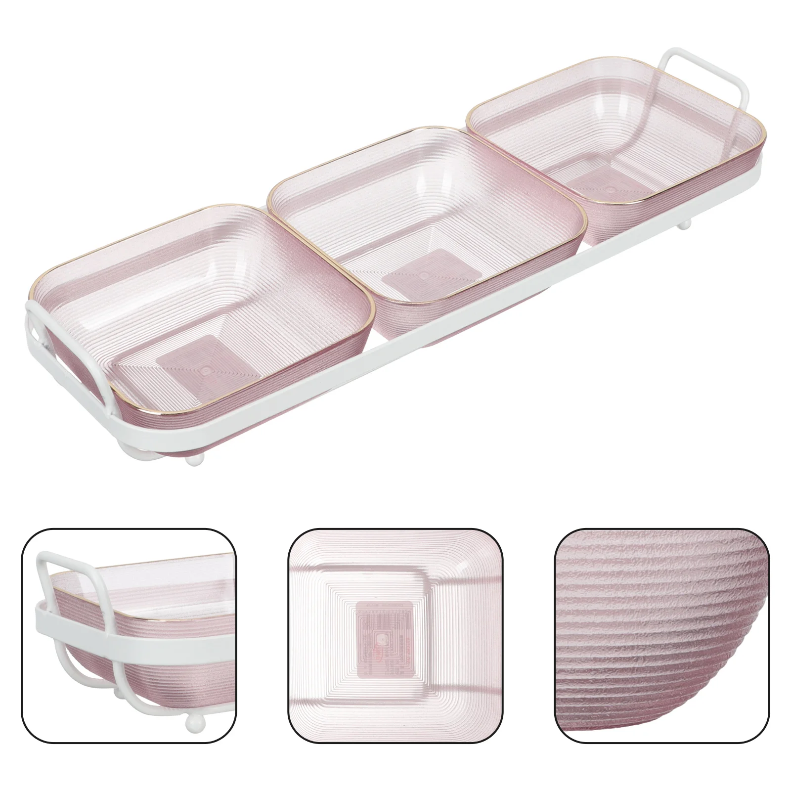 

Serving Tray Platter Divided Plate Organizer Candy Fruit Party Storage Snack Fruits Container Dishes Lunch Dried Appetizer Bowl