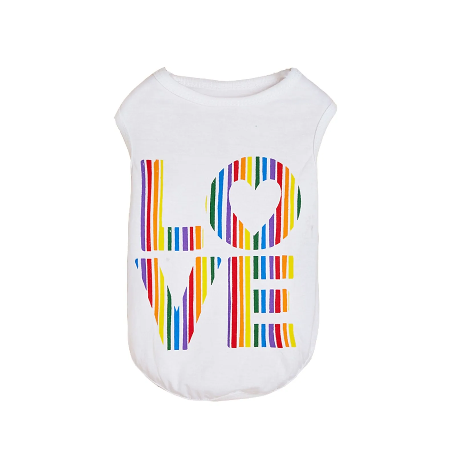 

Vest Pet Pet Rainbow Cat Clothing Striped Clothes Small T-shirt Dog Sleeveless Pet clothes