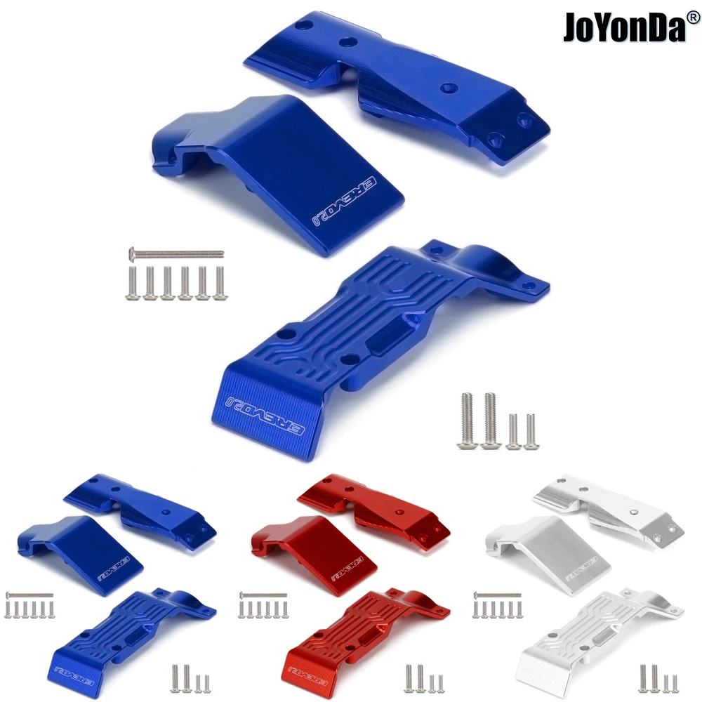 Aluminum Front & Rear Skid Plate Set #8637 for RC TRAXXAS 1/10 E-Revo® VXL Brushless 86086-4