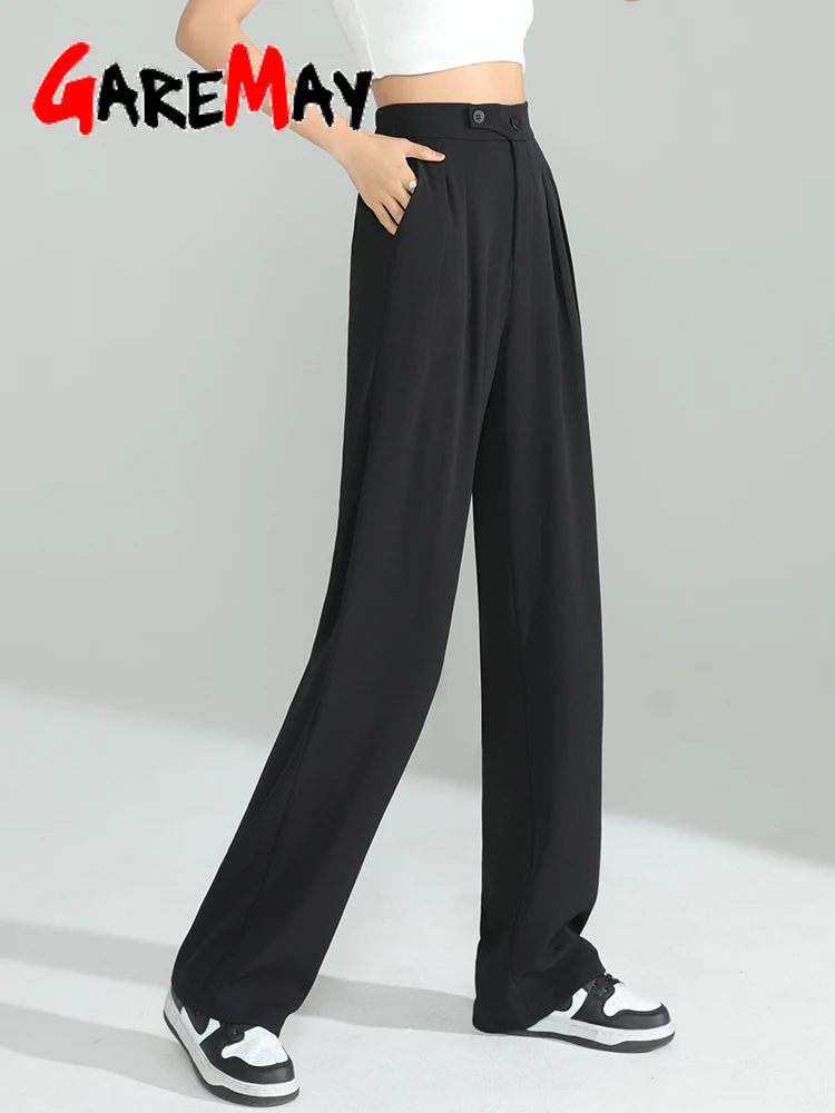 Женские Брючные костюмы в Корейском стиле элегантные прямые летние брюки