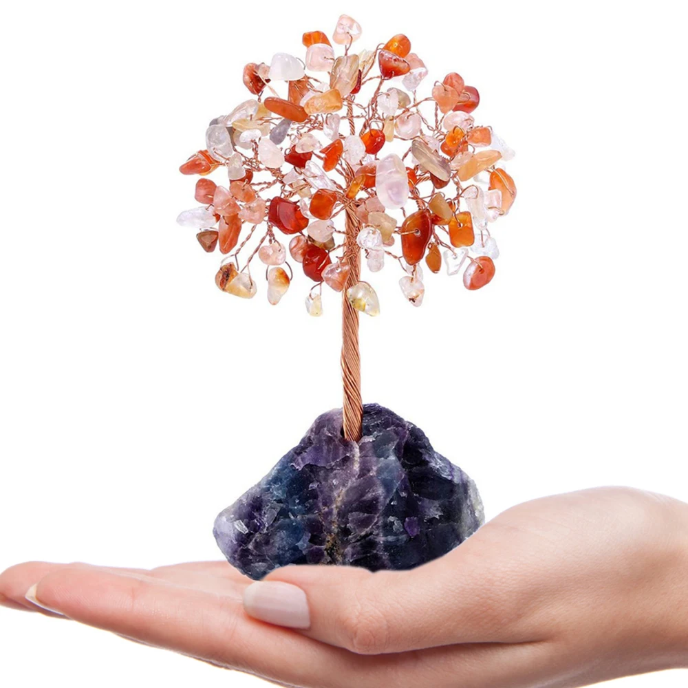 

Crystal Tree Natural Multicolor Beautiful 10 X 7cm Home Office Desk Decor