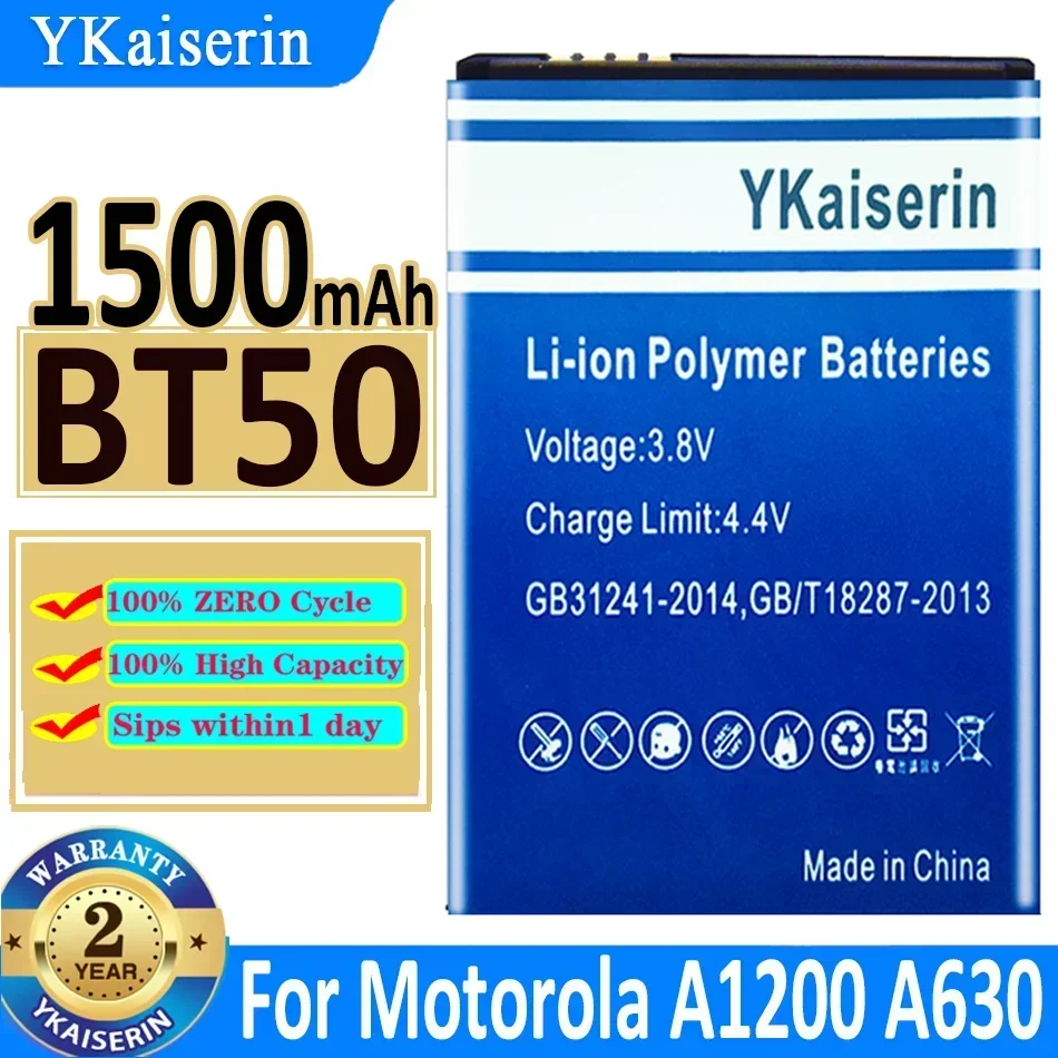 Аккумулятор YKaiserin BT50 для Motorola Moto A1200 A630 A732 BA250 C160 C193 C290 C975 C980 + инструмент