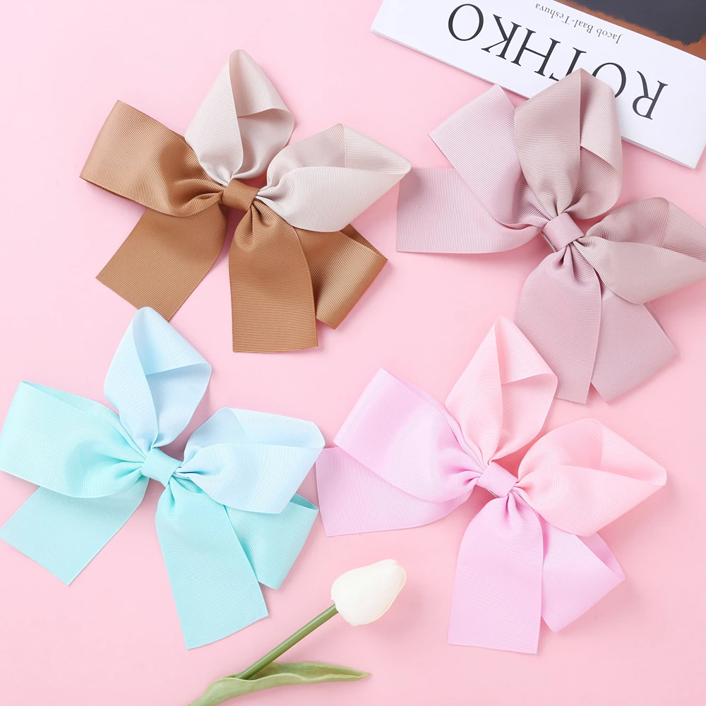 

Soft Hair Clips For Girls Sweet Bow Color Matching Infant Hairpins Nylon Beauty Baby Barrettes Personality Hair Accessories