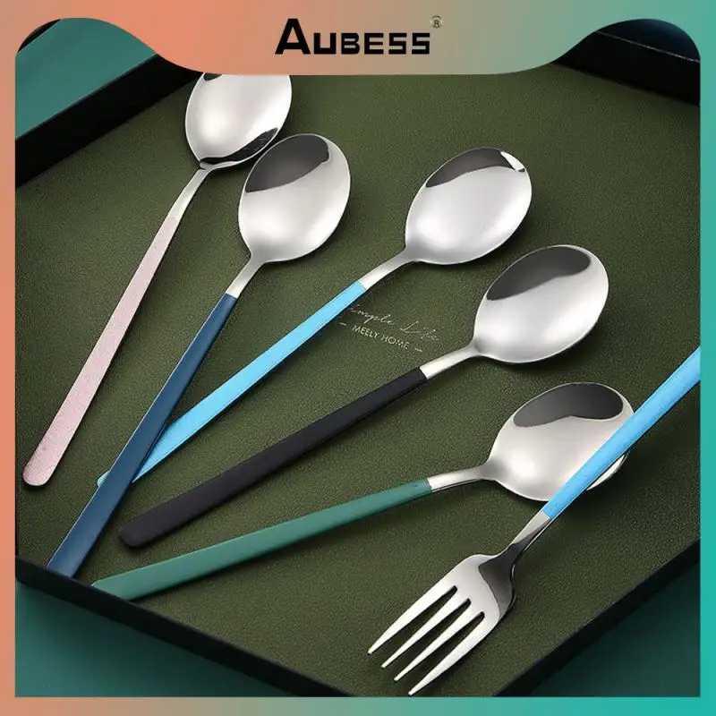 

Семейный набор, легкая в чистке портативная посуда, красивый набор посуды, инструменты для столовой посуды из нержавеющей стали с коробкой