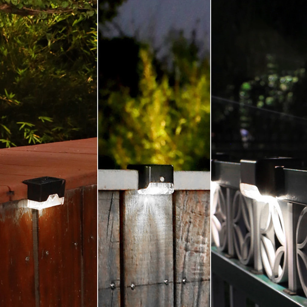 

Solar Powered IP65 Waterproof Step Fence Pathway Light Street Landscape Brightness Lamp Decoration for Garden Yard