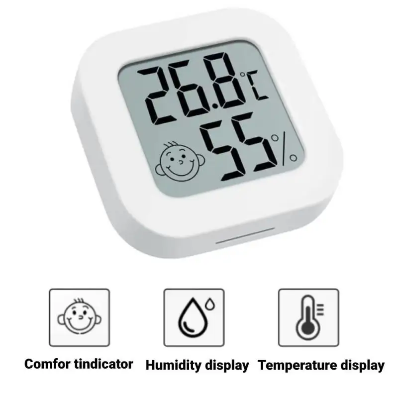

Цифровой мини-Термометр-Гигрометр с ЖК-экраном, комнатный электронный измеритель температуры и влажности, датчик, метеостанция