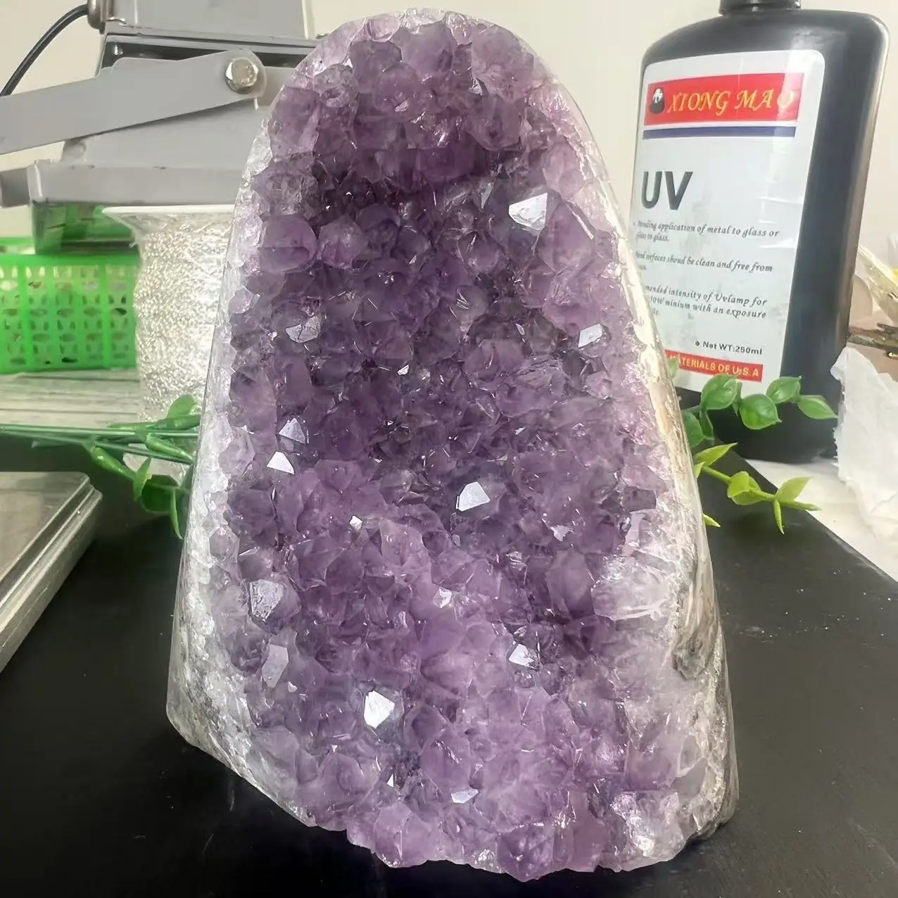 735 г 11 5 см натуральный уругвай мечта аметист кварц кристалл кластер стенд