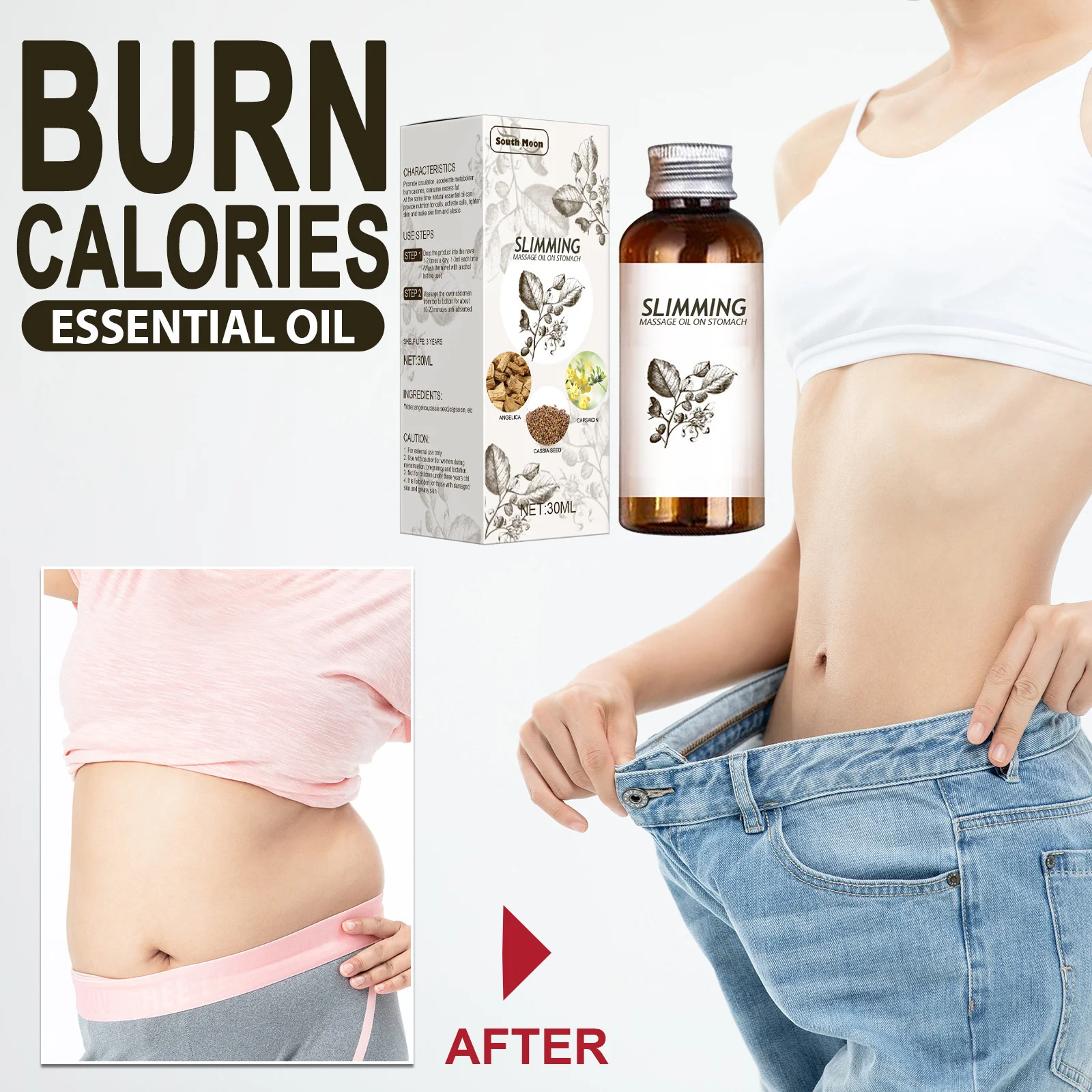 

Belly Off Herbal Slimming Massage Oil For Massage Oil Fat Burning Waist Fat Burner Anti Cellulite Weight Loss Sliming Products