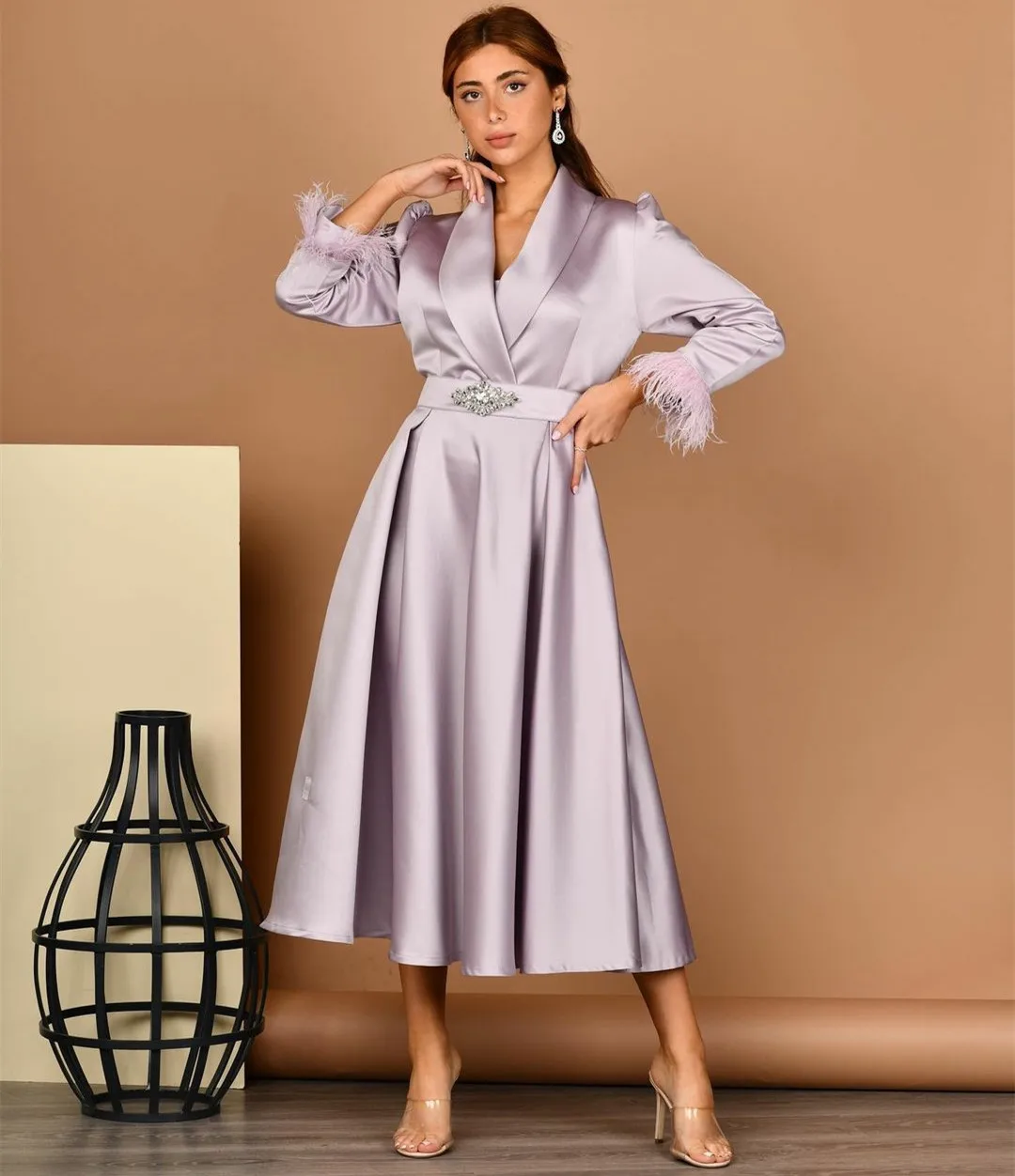 

Женское длинное вечернее платье, элегантное платье до пола с рукавами, юбкой-годе, платье для выпускного вечера