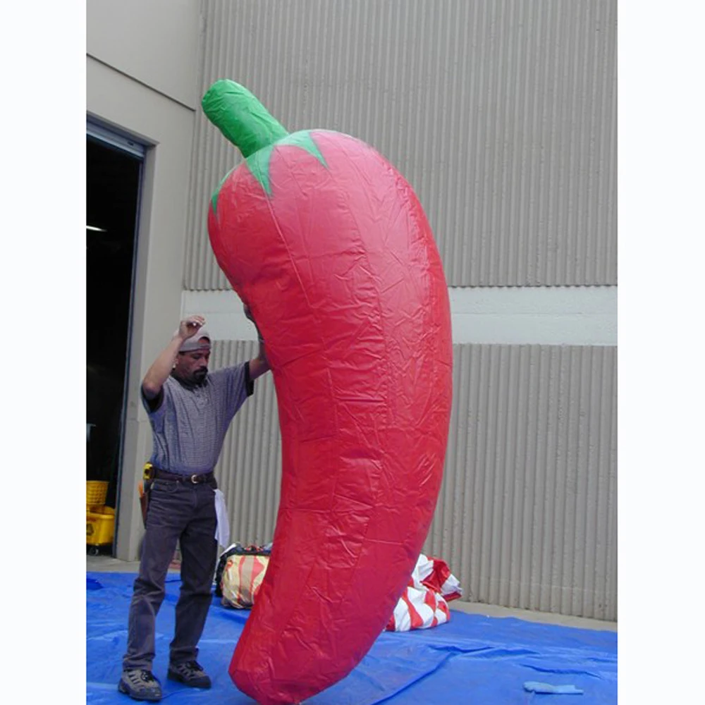 4m Event Advertising Inflatable Vegetables Customized Exhibition Giant Chili For Promotional |