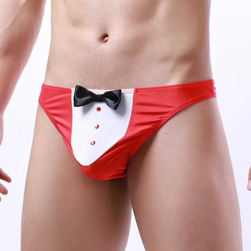 

Tuxedo Boxer Briefs Men Shorts Underwear Cute Bow Tie Male Knickers Couple Day Sexy Man Exotic Underpants Thongs Panties