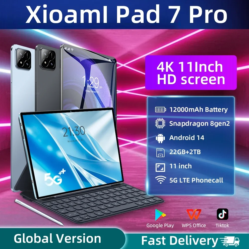 Планшет MI Pad 7 Pro 11 дюймов Snapdragon 8 Gen 2 HD 4K Android 14 22 ...