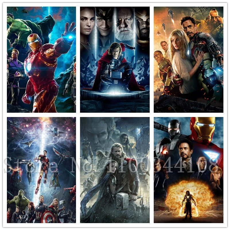 

Пазлы Супергерои Marvel для взрослых, 1000 шт., Тор, Железный человек, Капитан Америка, пазлы-головоломки для мальчиков, пазлы, игра, игрушки