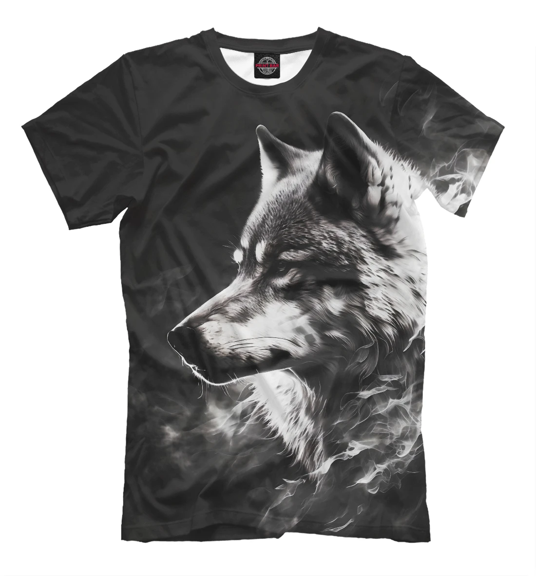 Футболка Волк в белом дыму Волки