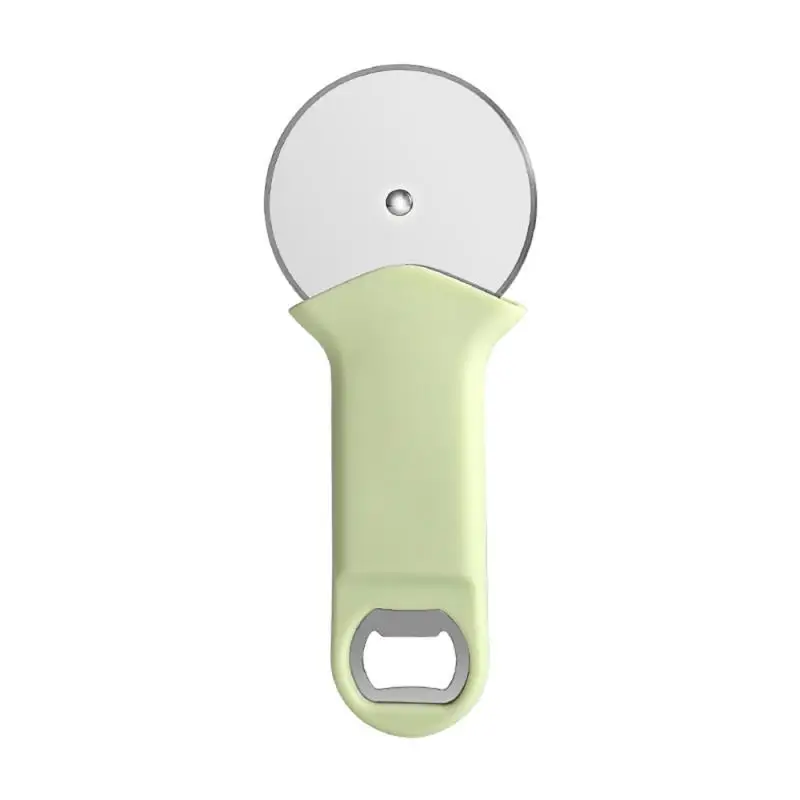 

Pizza Cutter Multi-function Stainless Steel Easy Push And Cut Not Easy To Rust Kitchen Bottle Opener Pizza Roller Cutter