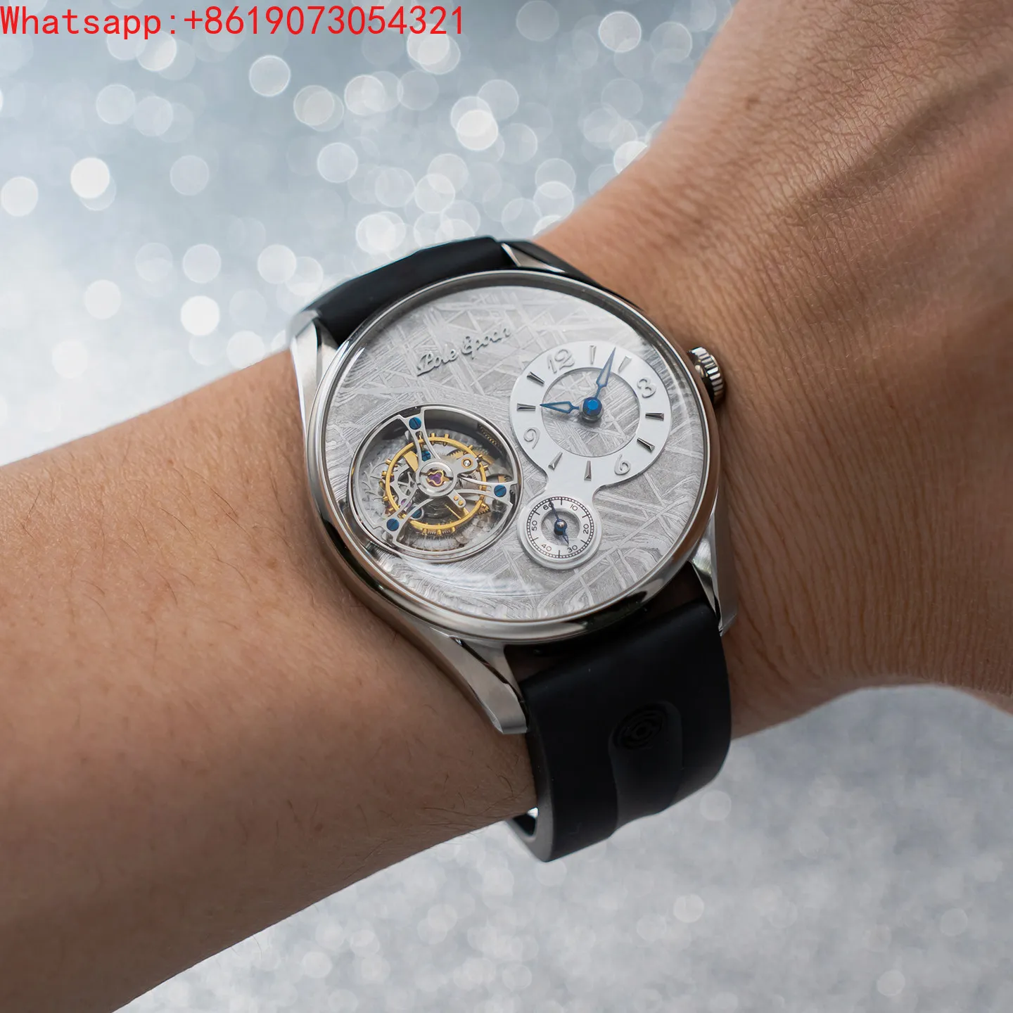 Фото Мужские повседневные механические часы The Great Qin Empire Jichen 008 Limited Meteorite Disc Cal 8325x Tourbillon №3