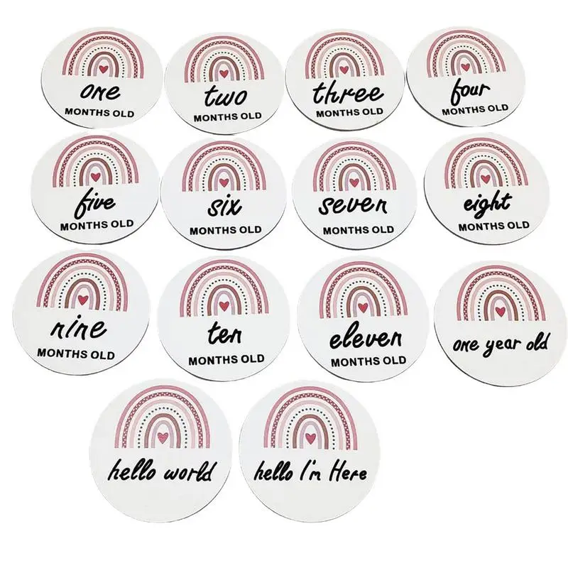 

14 шт., детские деревянные карточки для новорожденных