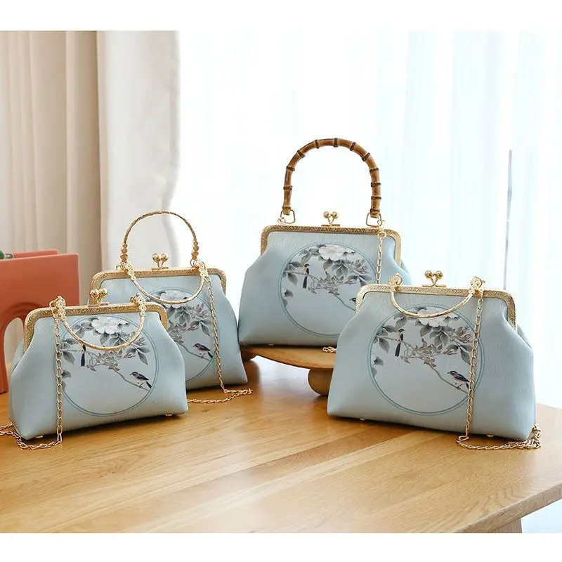 

Floral Birds Print Tote Bags for Women 2023 Designer Luxury Handbags Female Bag Large Capacity Chain Shoulder Messenger Bags