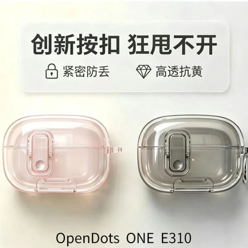 Фото Чехол-подставка для Shokz OpenDots One E310 / 2 E320 с защитным замком, TPU, противоударный, с кольцом-держателем, защитный чехол для наушников №1