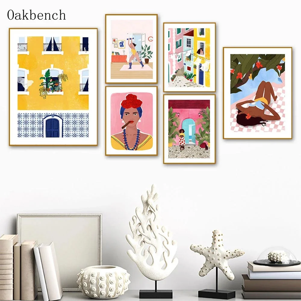 Настенный постер с изображением побережья туристического города Обложка