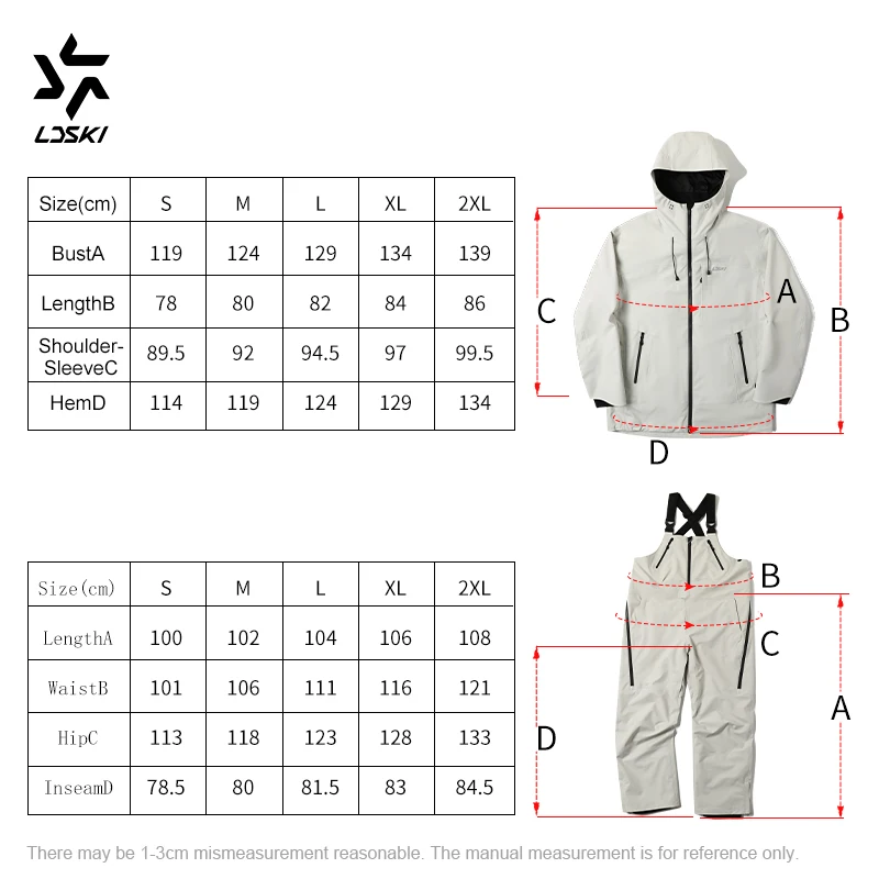 LDSKI комплекты лыжных костюмов для женщин и мужчин водонепроницаемая дышащая