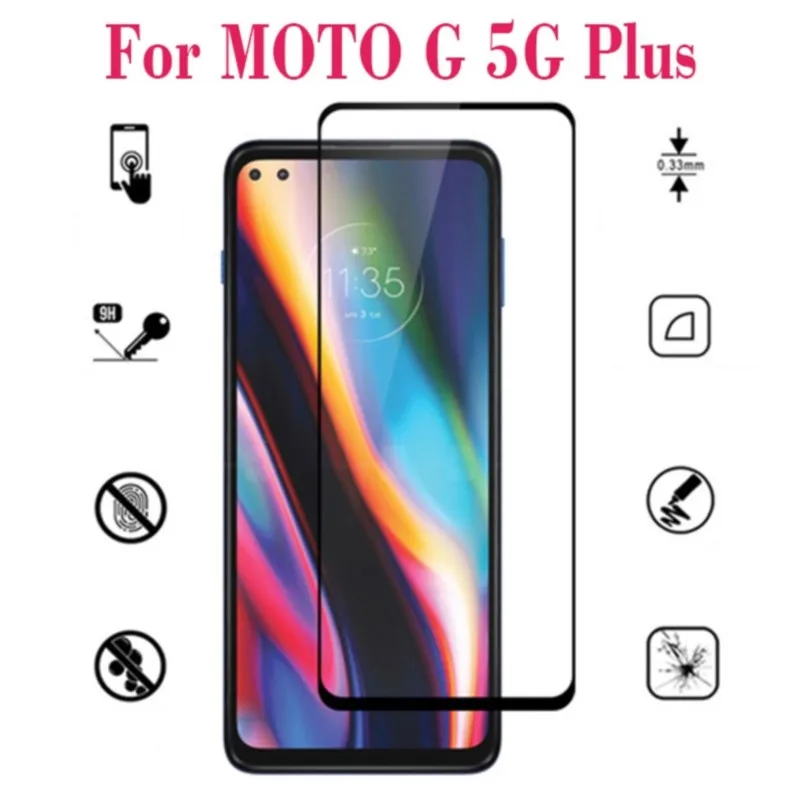 

3d tempered glass for motorola moto g 5g plus full cover 9h protective film safety on the screen protector for moto g 5g plus