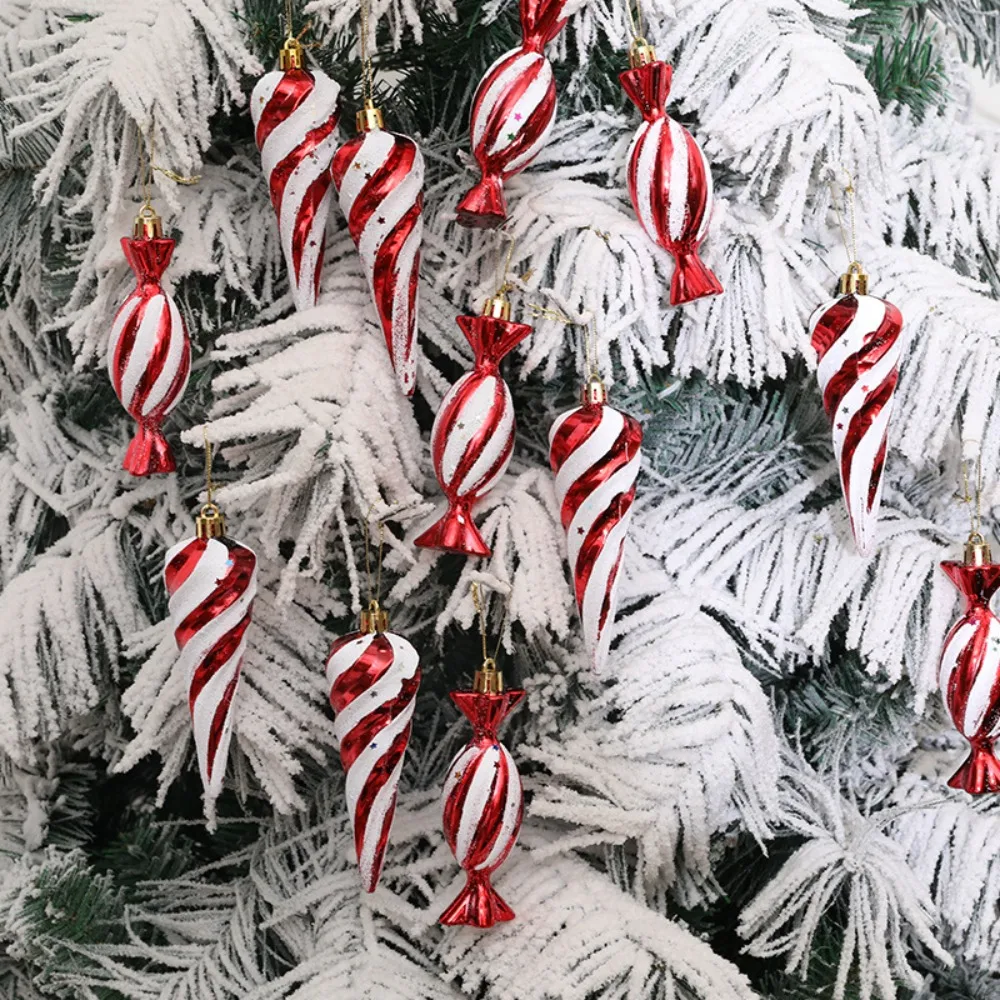 6 шт./кор. спиральные конфеты украшение для рождественской елки сделай сам