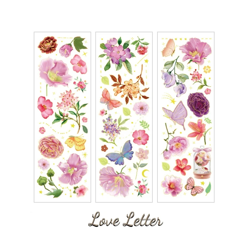 

Набор винтажных цветочных наклеек Utalo, 3 шт.