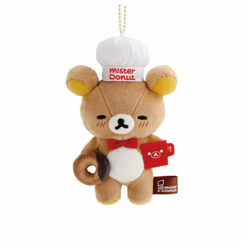 Фото Плюшевые брелоки-подарки Rilakkuma: Медведь-повар в студенческой форме, Желтый цыпленок, Япония, милые мягкие игрушки №4