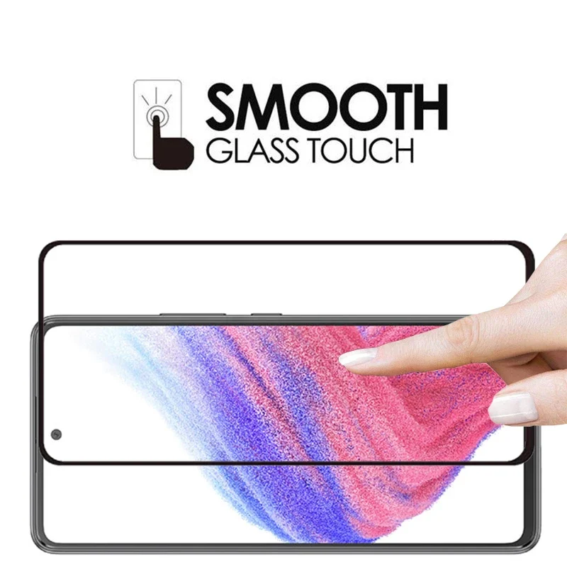 Чехол из закаленного стекла для samsung a53 тонкий чехол galaxy a 53 53a телефона galaxi samsunga53