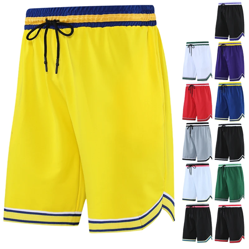 

Men Basketball Shorts Solid Sports Running Breathable Sweatpants With Pocket Summer Workout Quick Dry Gym Athletic Bottoms