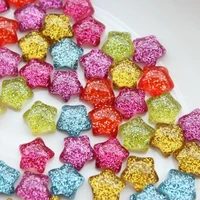 220pcs glitter star cabochons colorful resin star cabs decoden flatback kawaii decor pieces 15mm