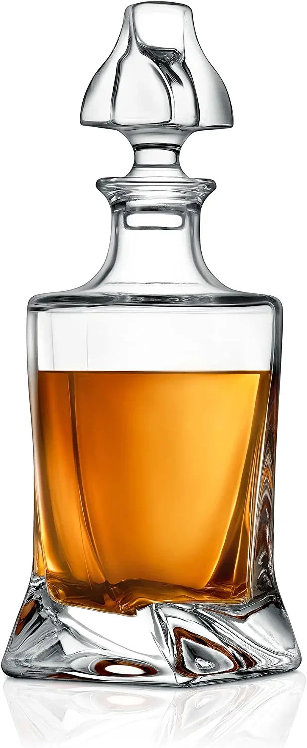 

Home Bar Whiskey Decanter - Glass Liquor Decanter for Brandy, Wine, Whisky or Vodka and more