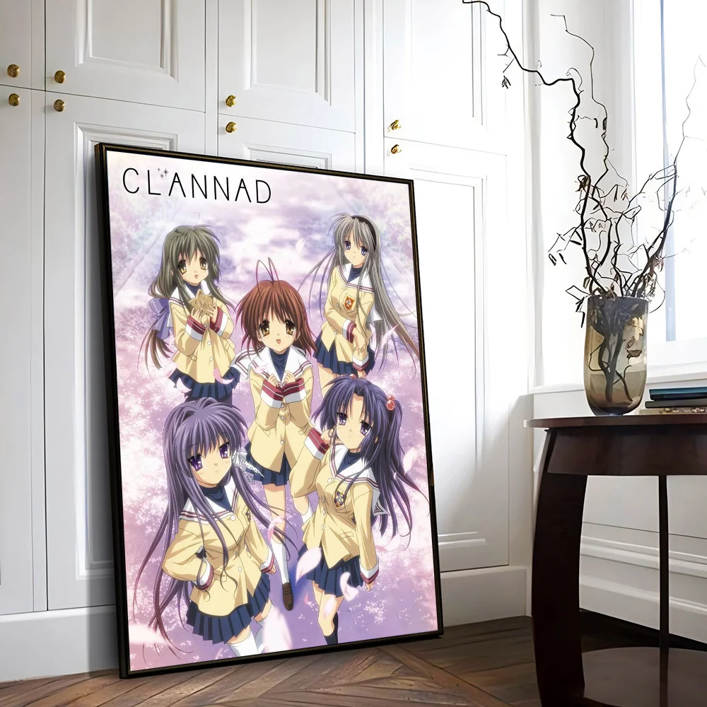 Clannad After Story Vintage Posters Sticky Retro Kraft Paper Sticker DIY Room Bar Cafe Kawaii Decor