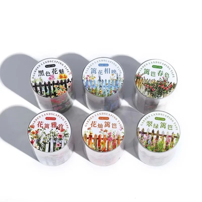1Roll PET Tape Hedgerow Garden Landscaping Handbook Material Loop Stickers Fasteners Adhesives Scrapbook cut 50mm*2m