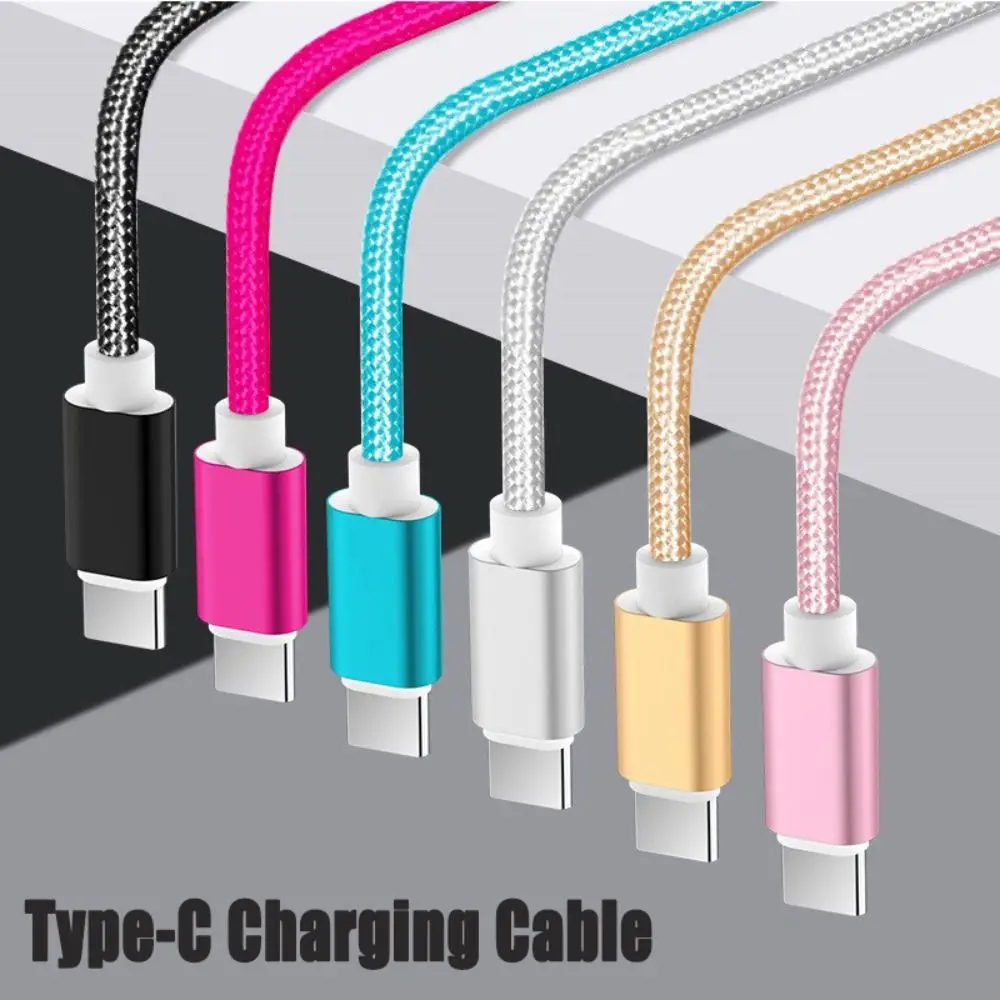 

Braided Type-C Charging Cable Aluminium Alloy Connector USB-C Lead Safe Fast Charger Phone Cable for Samsung S9 S10 S20 + S23