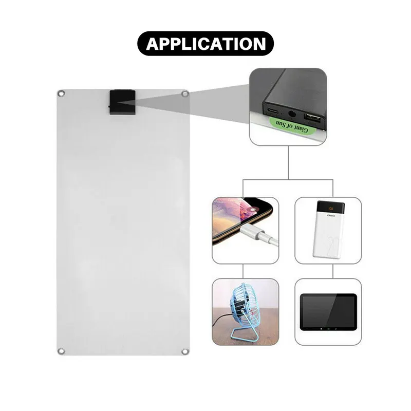 Лидер продаж 30 Вт солнечная панель для автомобиля фургона лодки каравана кемпера