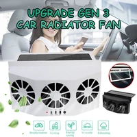 new solar powered car cooler window radiator exhaust fan auto air vent radiator fan ventilation radiator cooling system for car