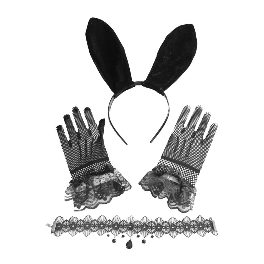 

Suite Lace Gloves Clothes Accessory Lovely Headband Clothing Hairbands Cosplay Headbnad