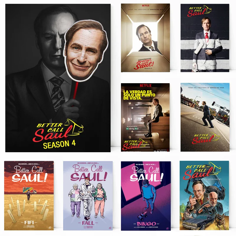 

Лидер продаж, ТВ-серия 2022, постеры на 6 сезон с надписью Better Call Saul, художественные принты на холсте, картины, домашний декор для гостиной, спал...